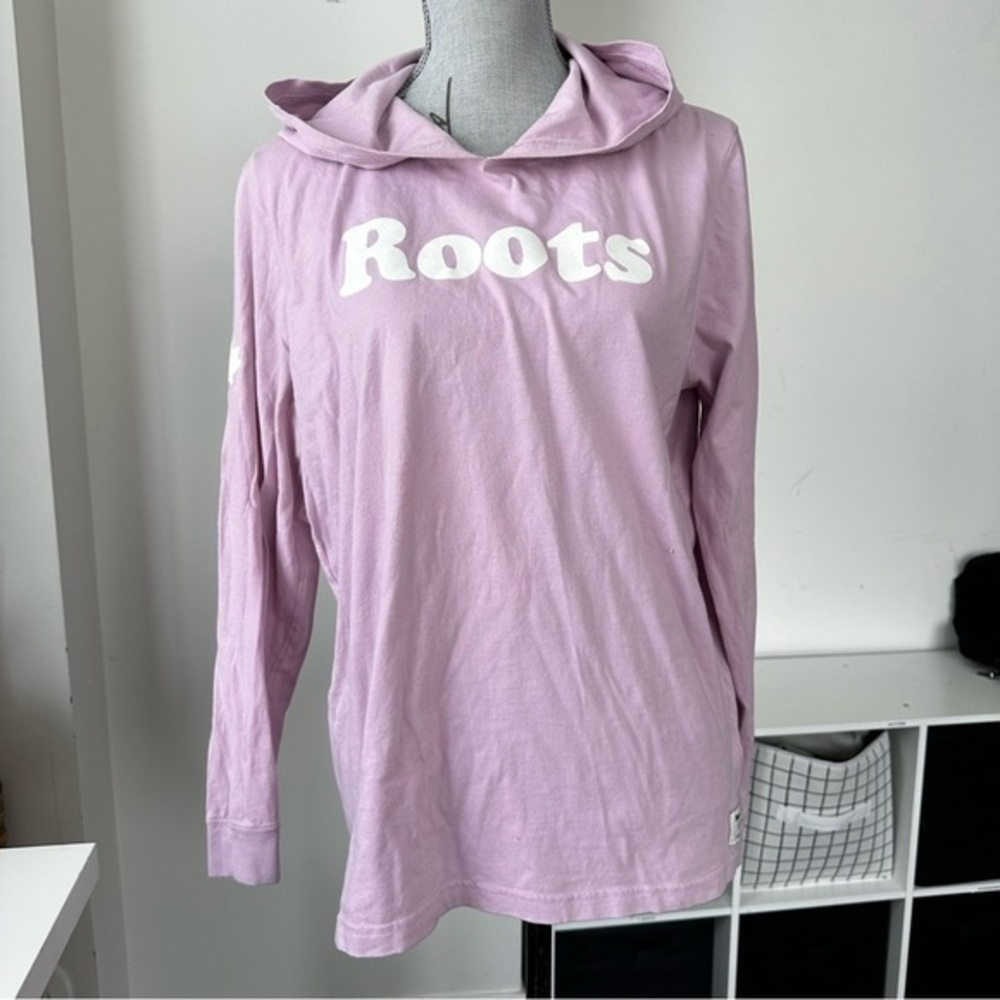 Roots Pink Hooded Long Sleeve Top – Women’s M